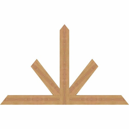 Ekena Millwork Saratoga Timber Gable Bracket, Western Red Cedar, 48"W x 30"H x 1 1/2"D x 3 1/2"F, 15/12 Pitch GBW048X30X0204SAR00SWR